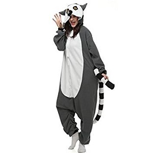 Comprar Lemur Cat mujeres adulto Animal cola Madagascar mono Cosplay pijama  conjunto con capucha ropa de dormir ropa de casa
